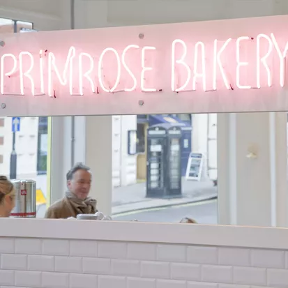 Pink Neon Sign fixed to Custom White Panel